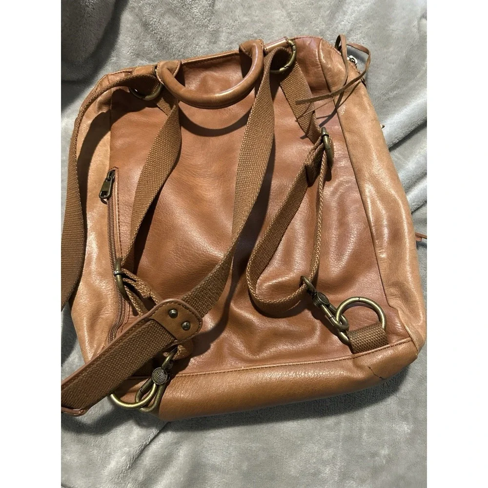 The Sak backpack laptop bag Loyola Backpack teak Use 100% full-grain Leather